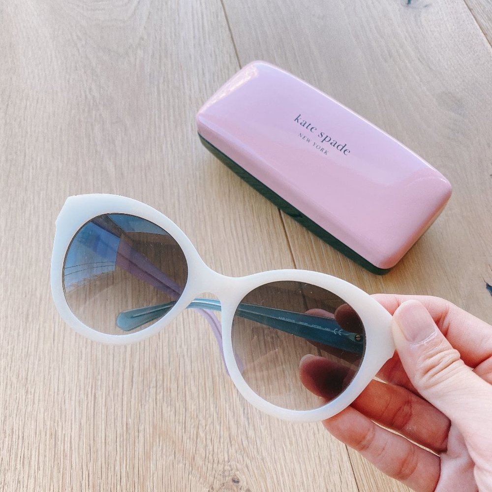 Kate Spade Iconic Karleigh Sunglasses White